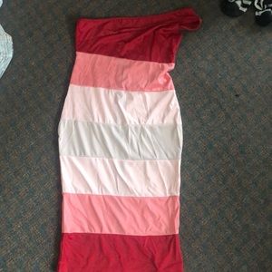 Off shoulder midi cocktail dress